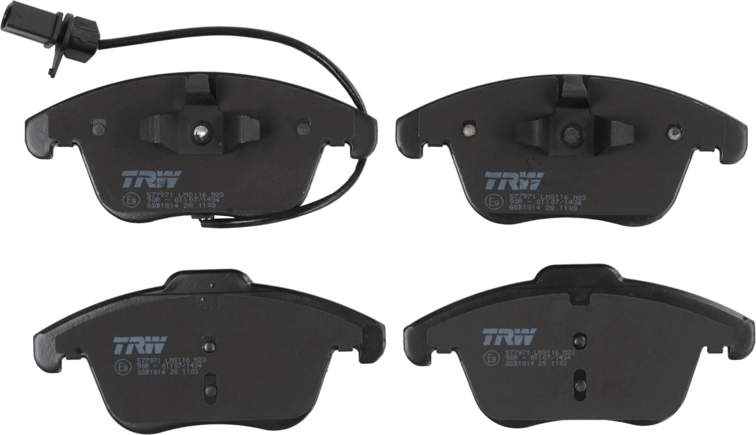 Kit de plaquettes de frein, frein à disque TRW GDB1814