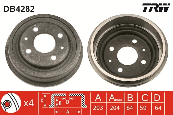 Tambour de frein TRW DB4282