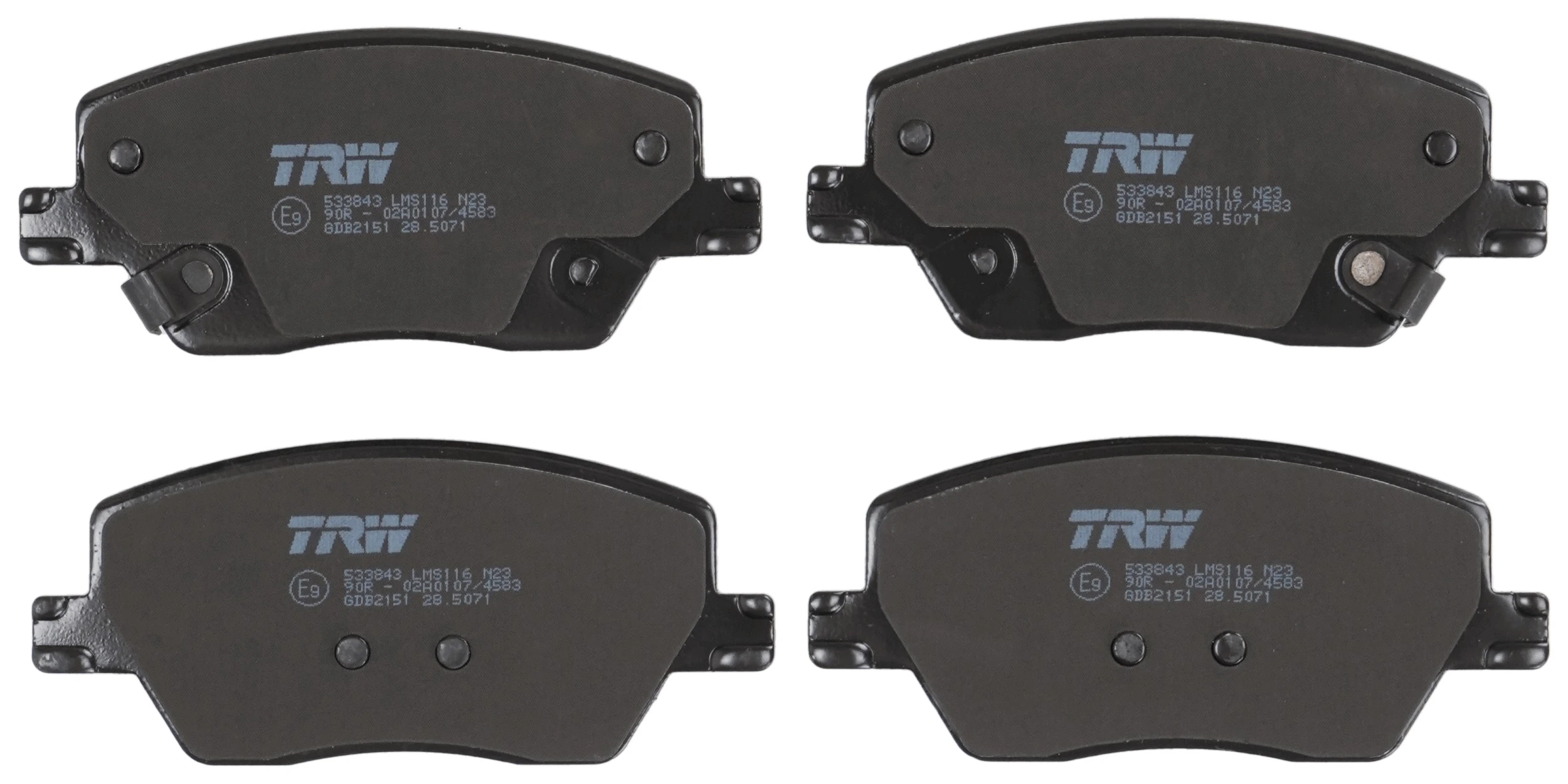 Kit de plaquettes de frein, frein à disque TRW GDB2151