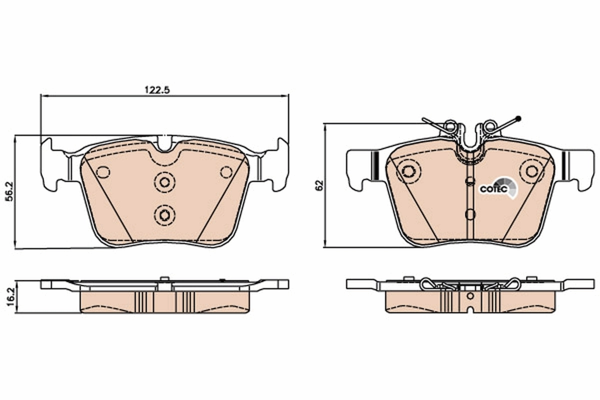 Kit de plaquettes de frein, frein à disque TRW GDB2071