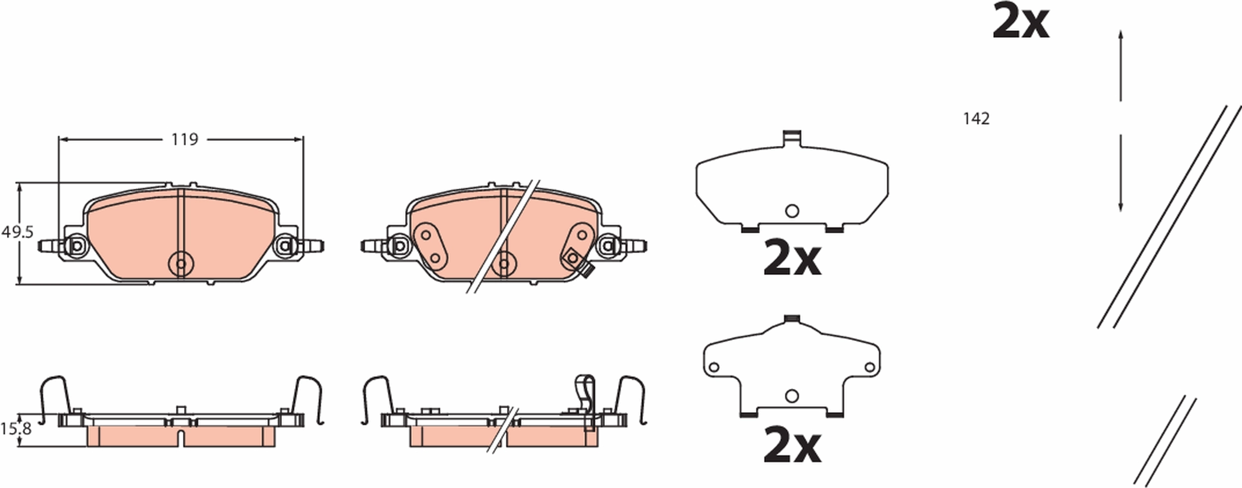 KLOCKI HAM. HONDA T. CR-V 1,5-2,0 17-