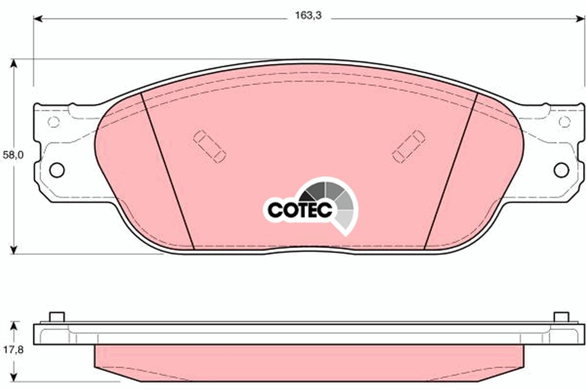 Kit de plaquettes de frein, frein à disque TRW GDB1401
