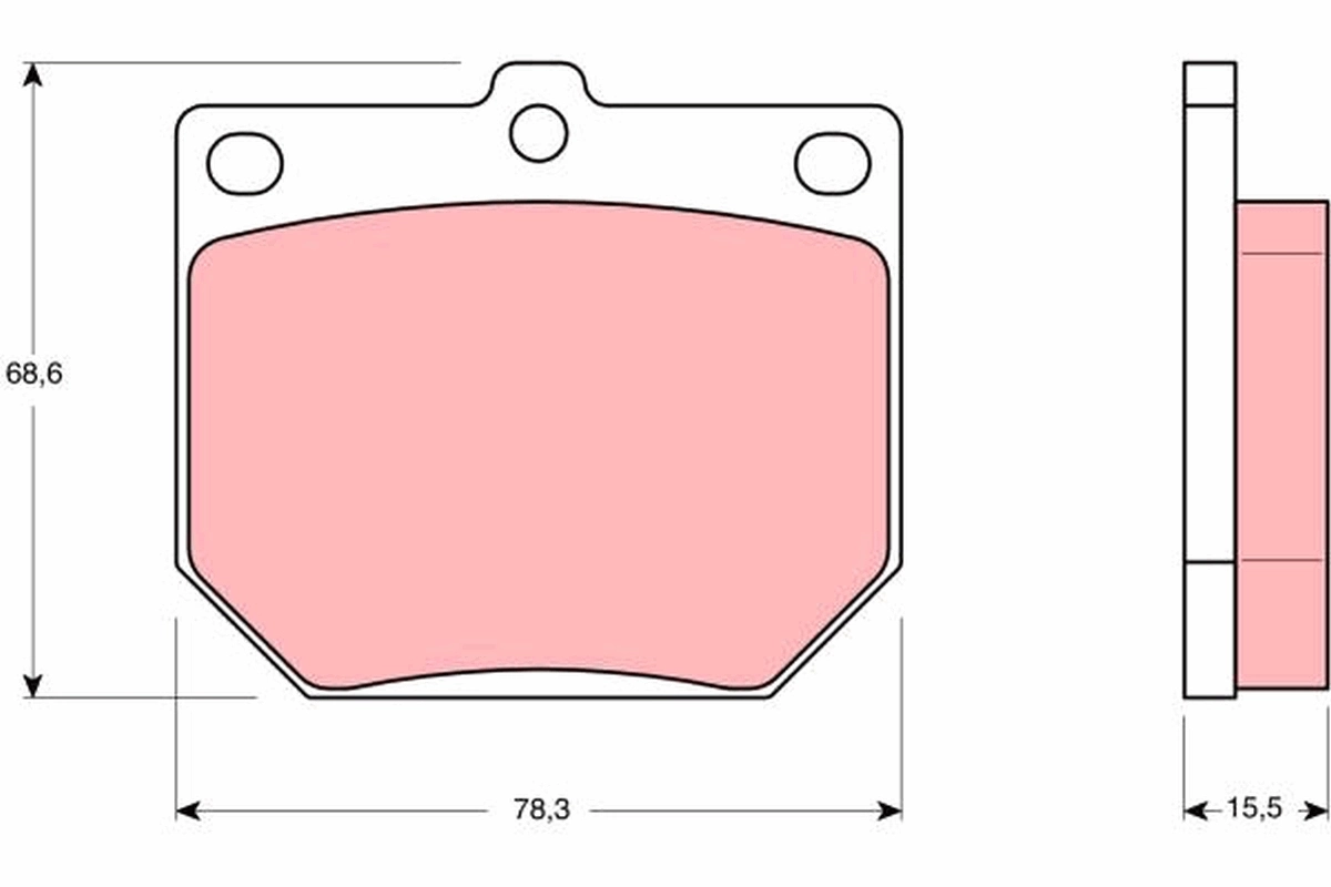 Kit de plaquettes de frein, frein à disque TRW GDB232