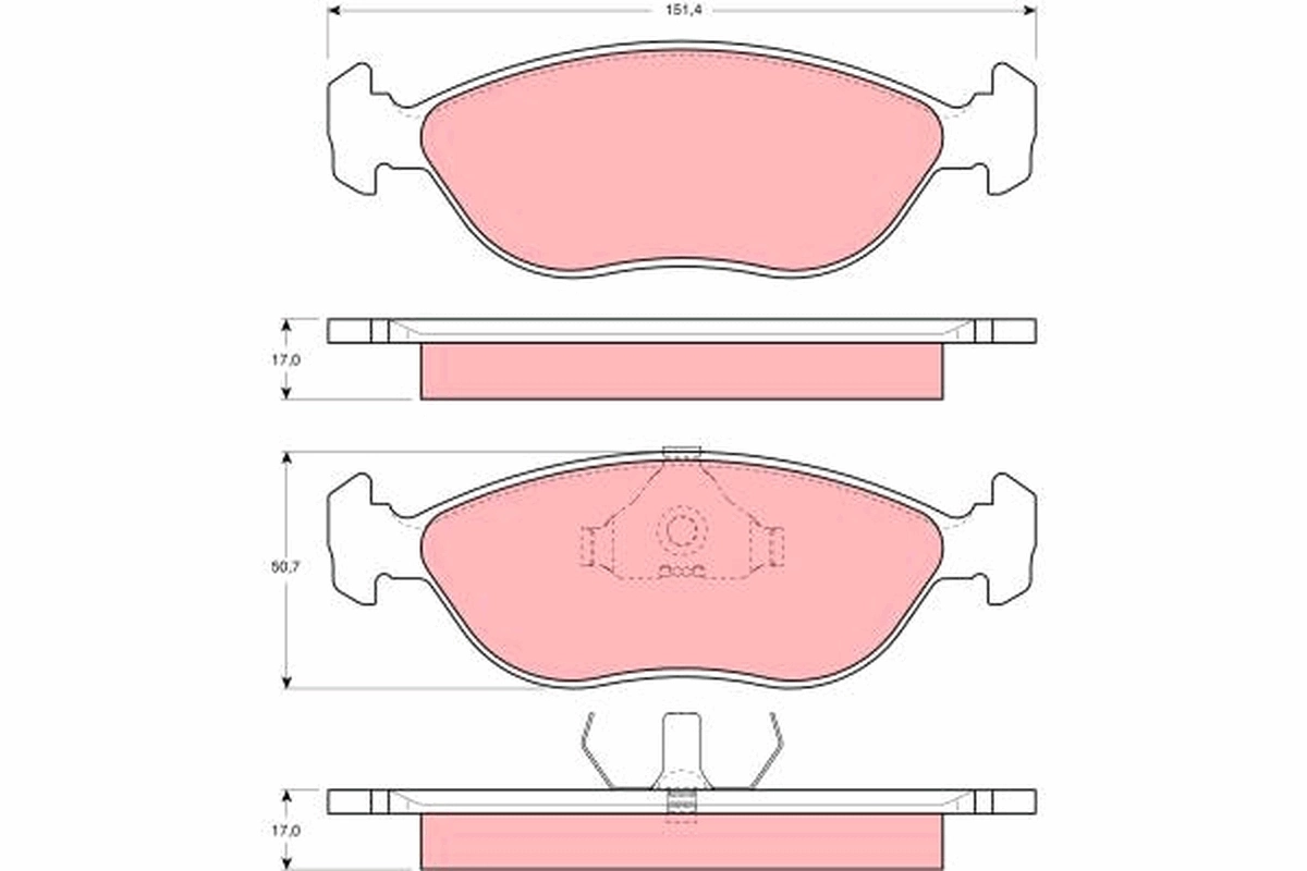 Kit de plaquettes de frein, frein à disque TRW GDB1246