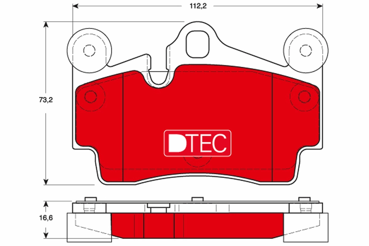 Kit de plaquettes de frein, frein à disque TRW GDB1653DTE