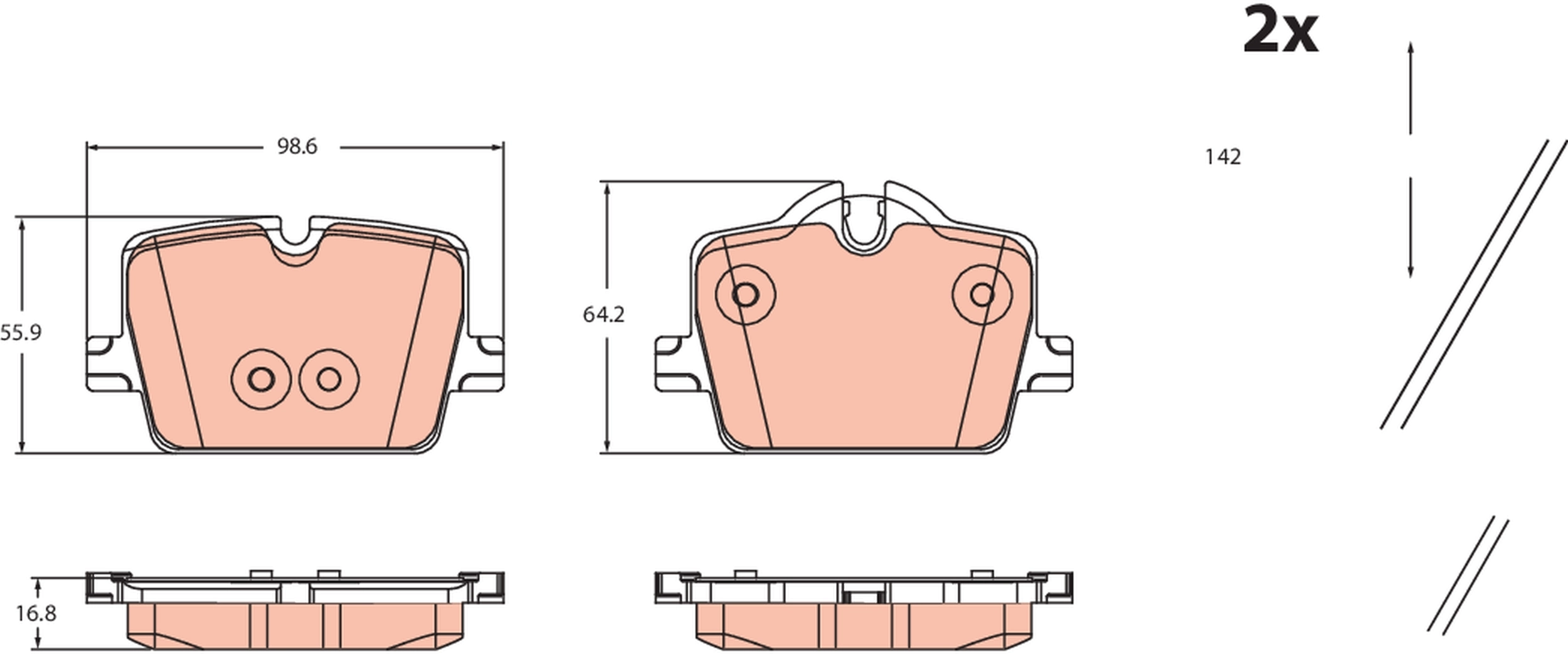 KLOCKI HAM. BMW T. 2/3/Z4/I4 2,0-3,0 18-