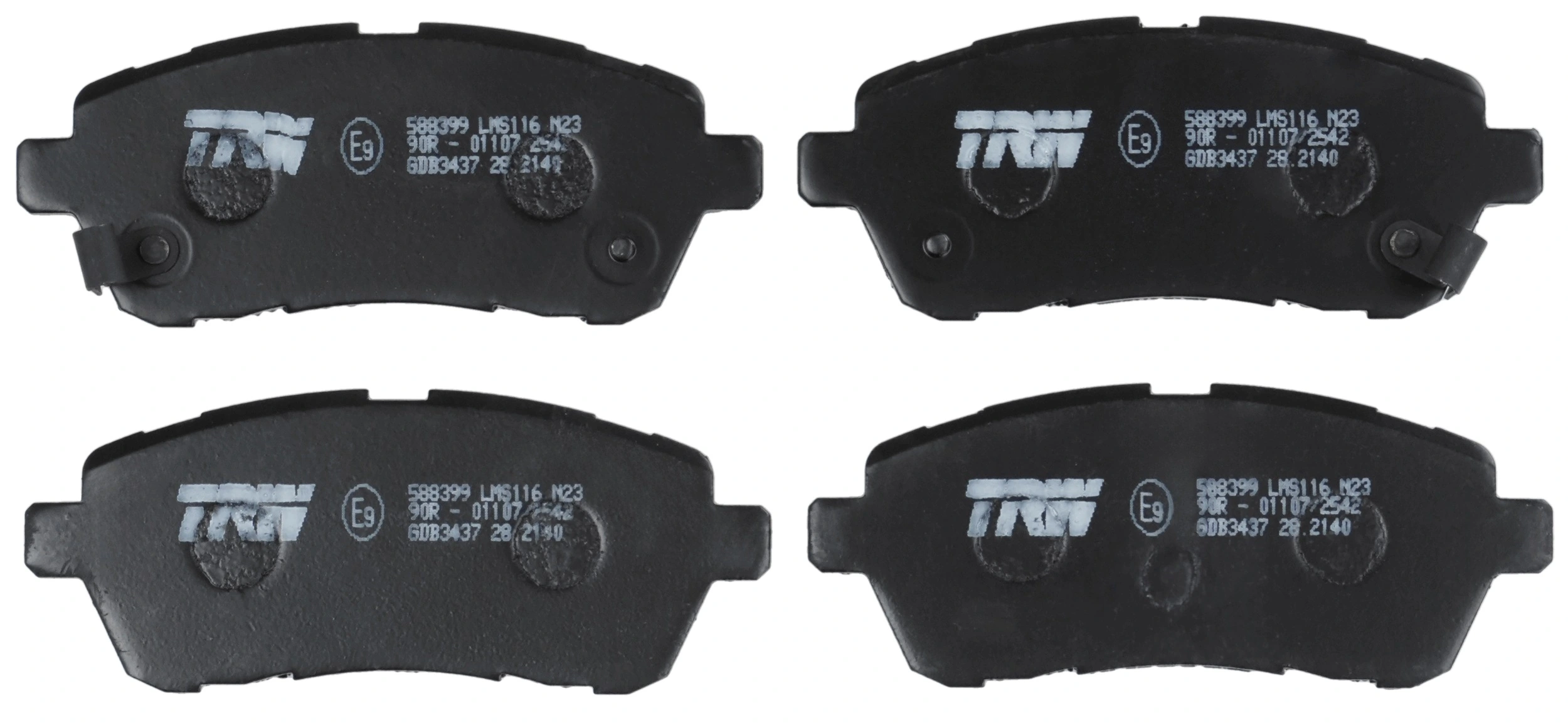 Комплект гальмівних колодок TRW (GDB3437)