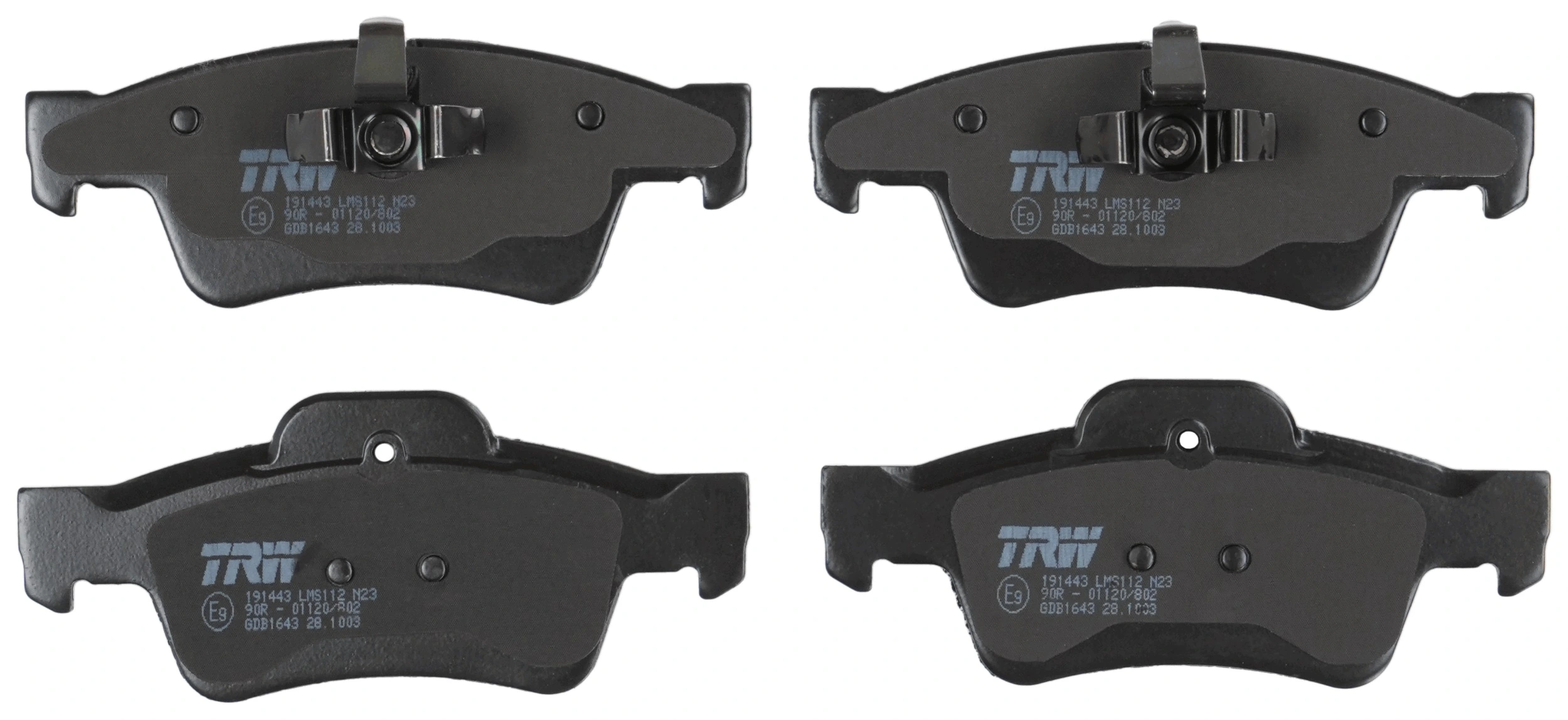 Kit de plaquettes de frein, frein à disque TRW GDB1643