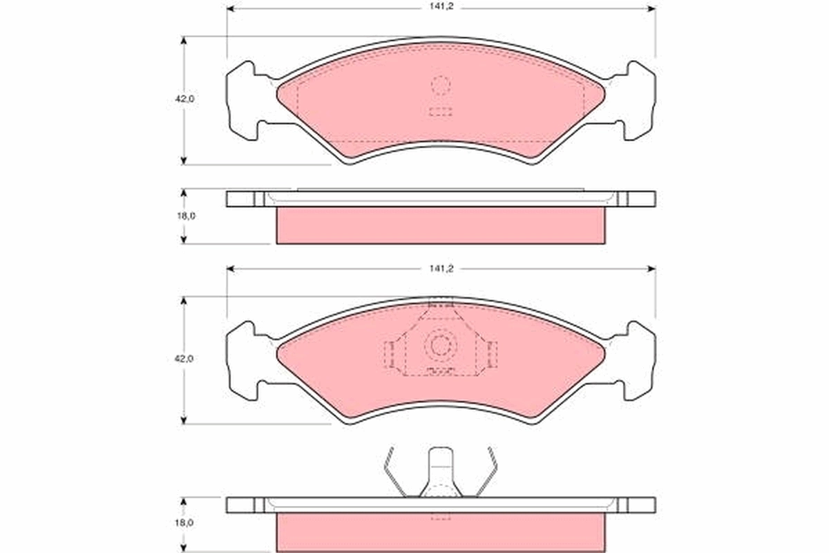 Kit de plaquettes de frein, frein à disque TRW GDB311