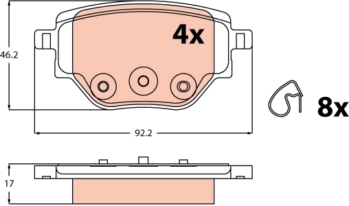 KLOCKI HAM. PEUGEOT T. 208 1,2-1,6 19-