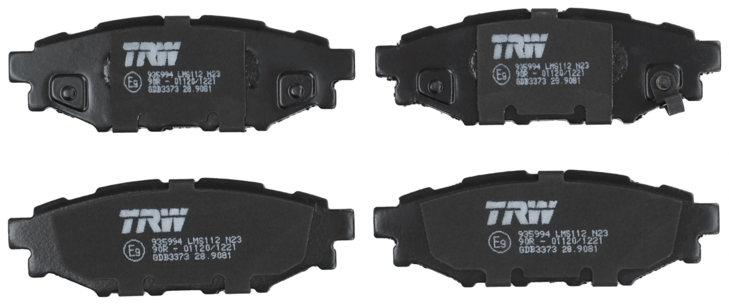 Kit de plaquettes de frein, frein à disque TRW GDB3373