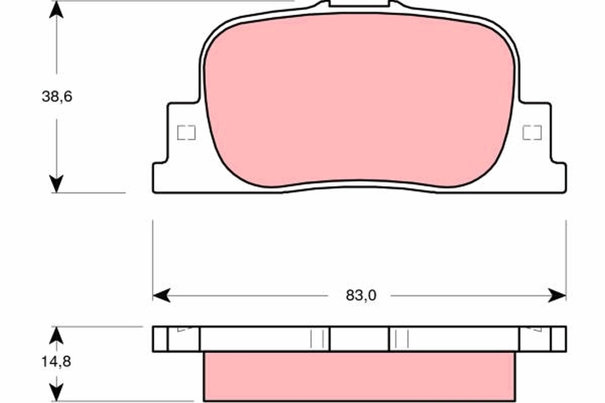 Kit de plaquettes de frein, frein à disque TRW Automotive