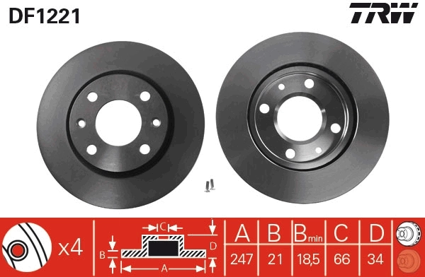 Disque de frein TRW Automotive