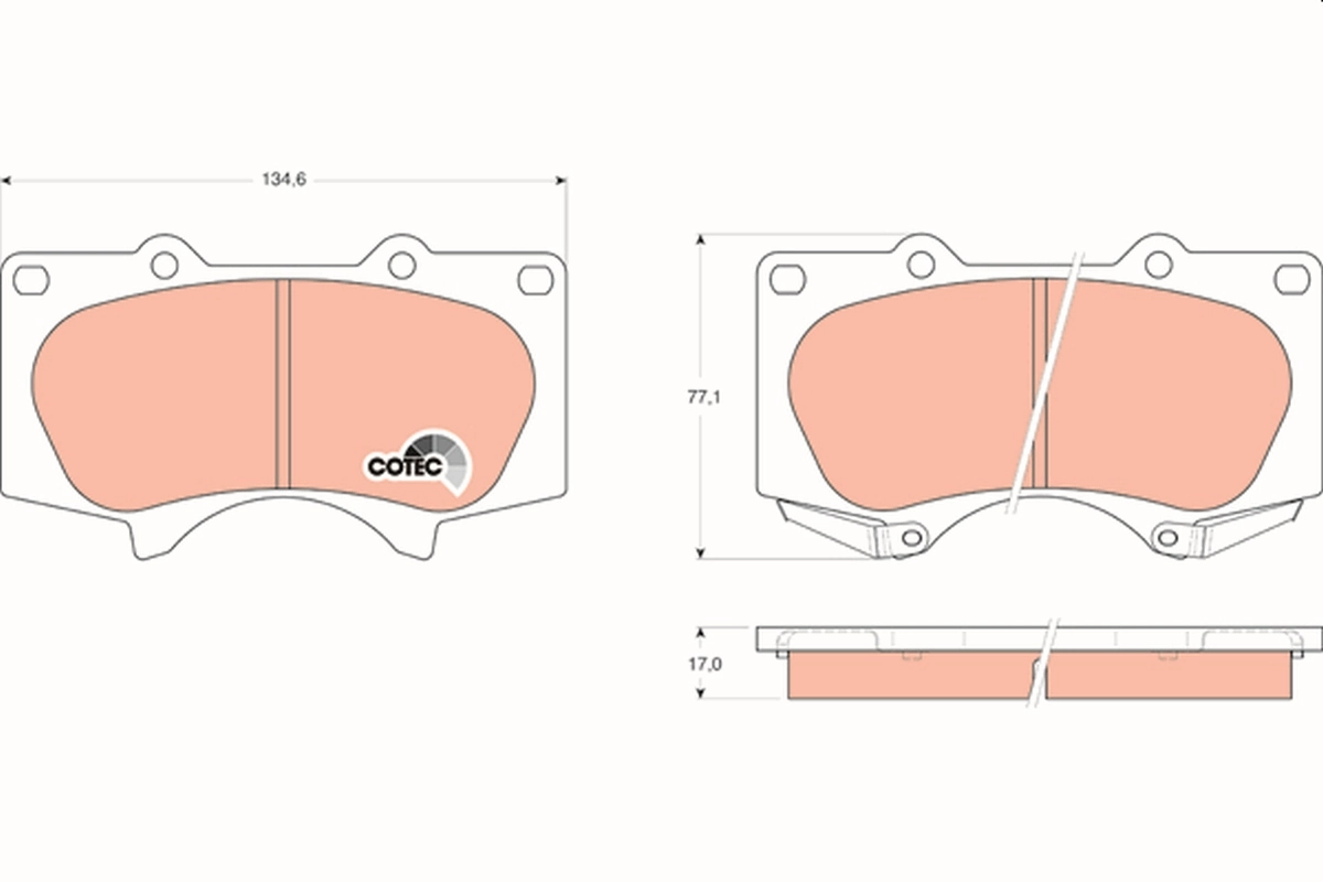 Kit de plaquettes de frein, frein à disque TRW Automotive
