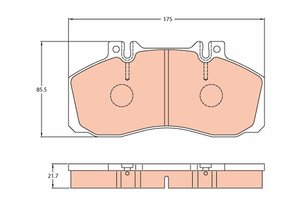 Комплект гальмівних колодок TRW (GDB5050)