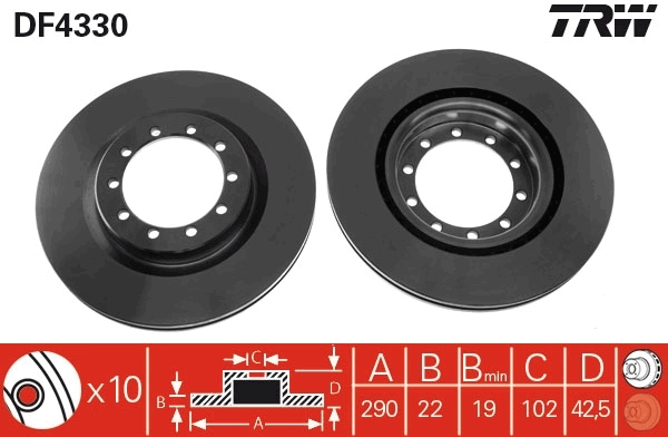 Disque de frein TRW DF4330