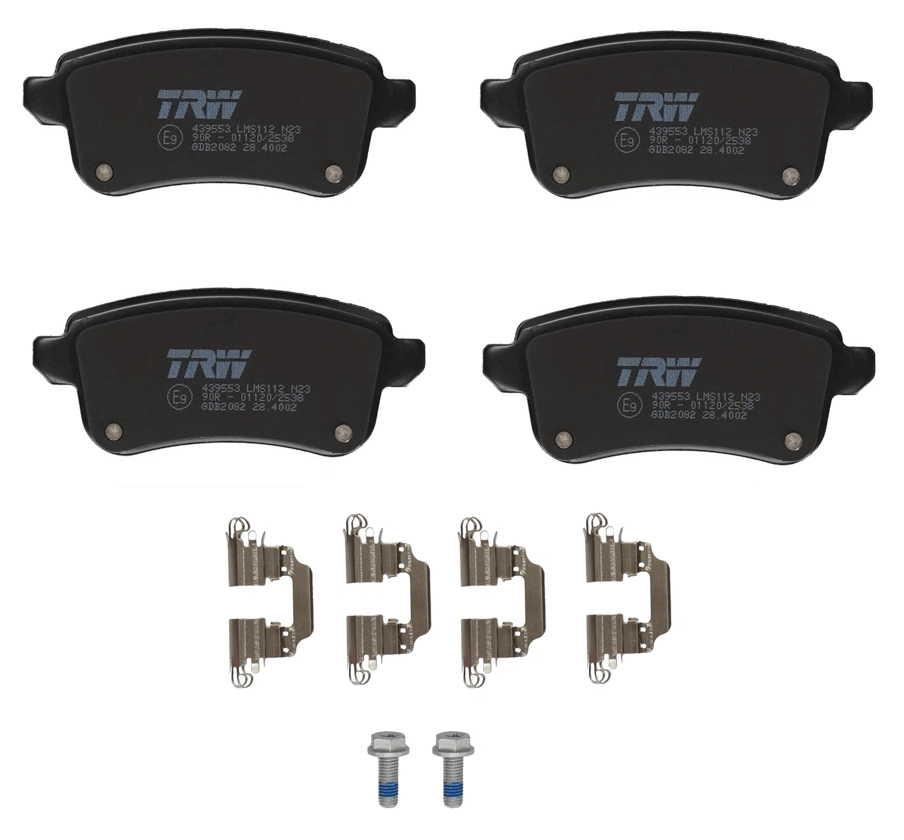 Kit de plaquettes de frein, frein à disque TRW GDB2082