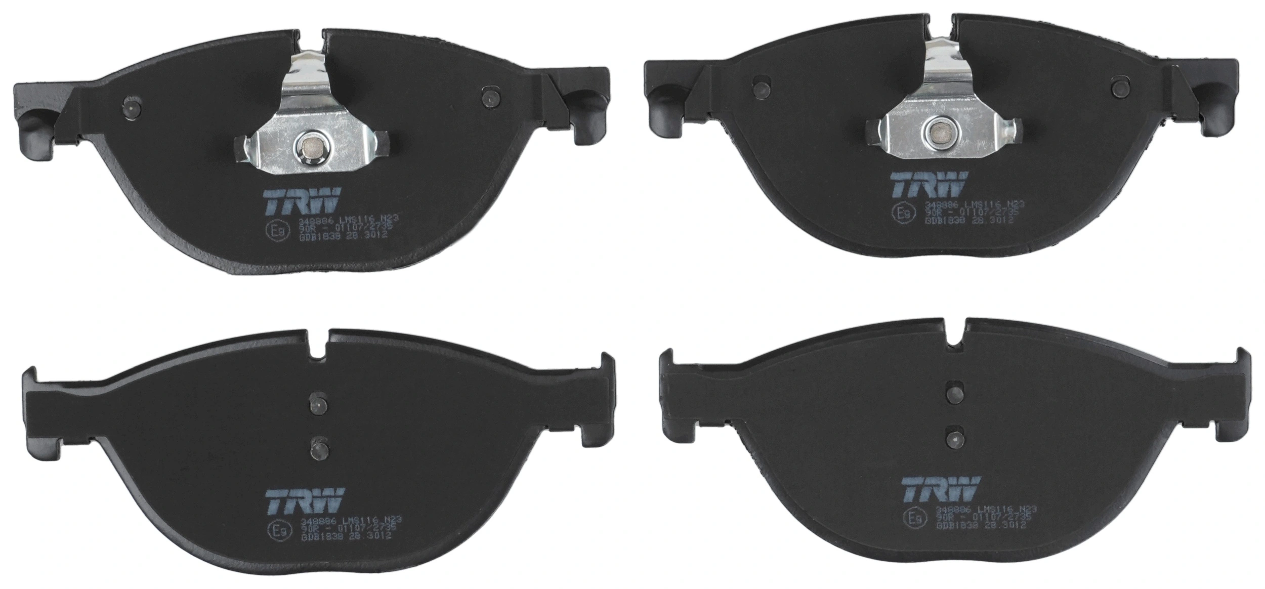 Kit de plaquettes de frein, frein à disque TRW GDB1838