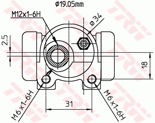 Cylindre de roue TRW BWD134