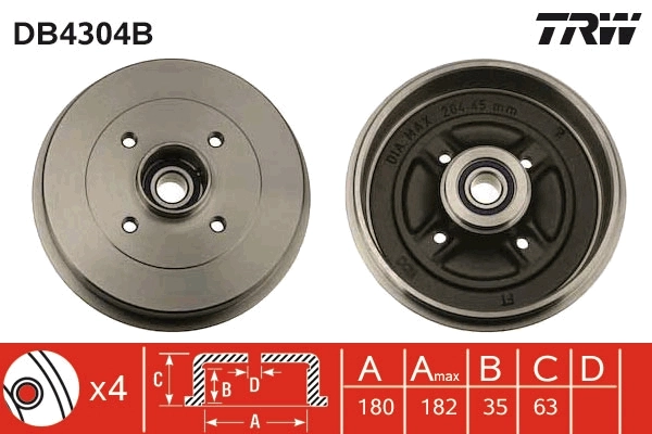 Tambour de frein TRW DB4304B
