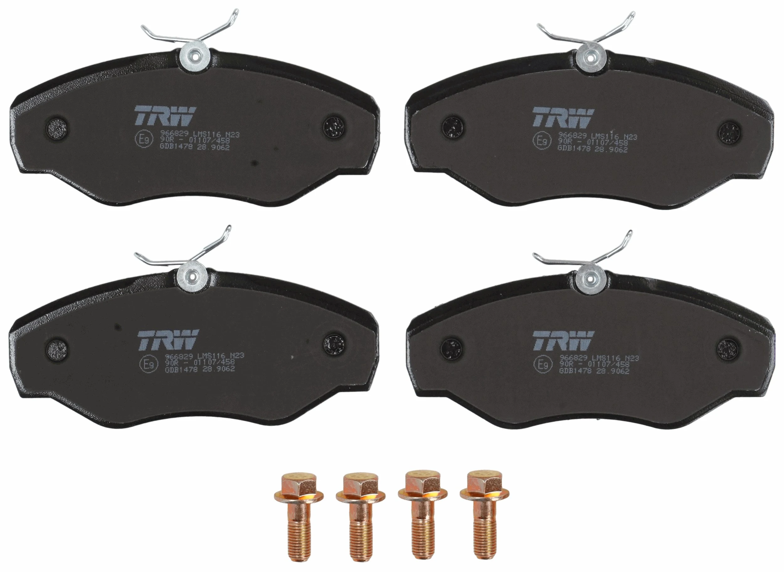 Kit de plaquettes de frein, frein à disque TRW GDB1478