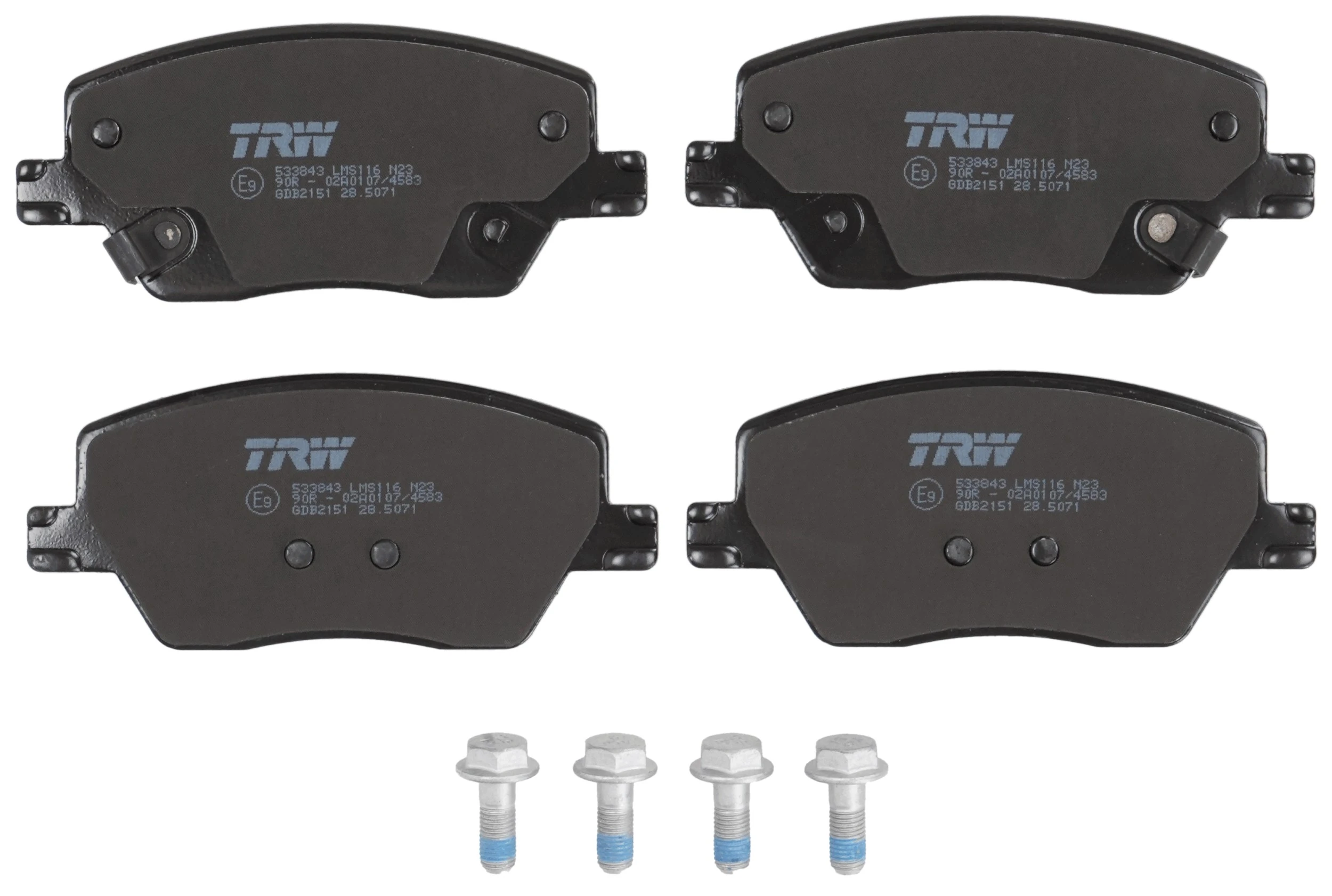Kit de plaquettes de frein, frein à disque TRW GDB2151