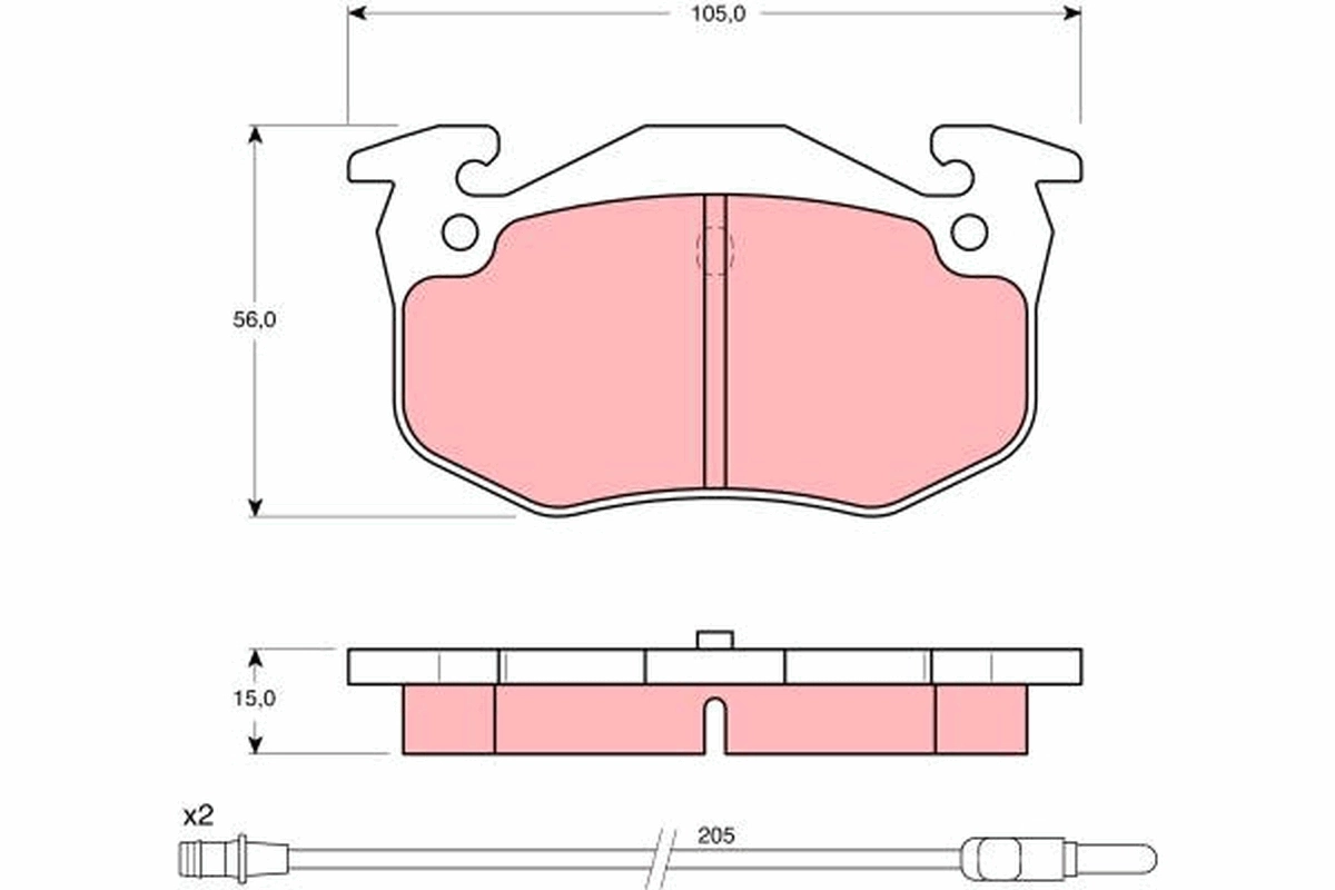 Kit de plaquettes de frein, frein à disque TRW GDB1120