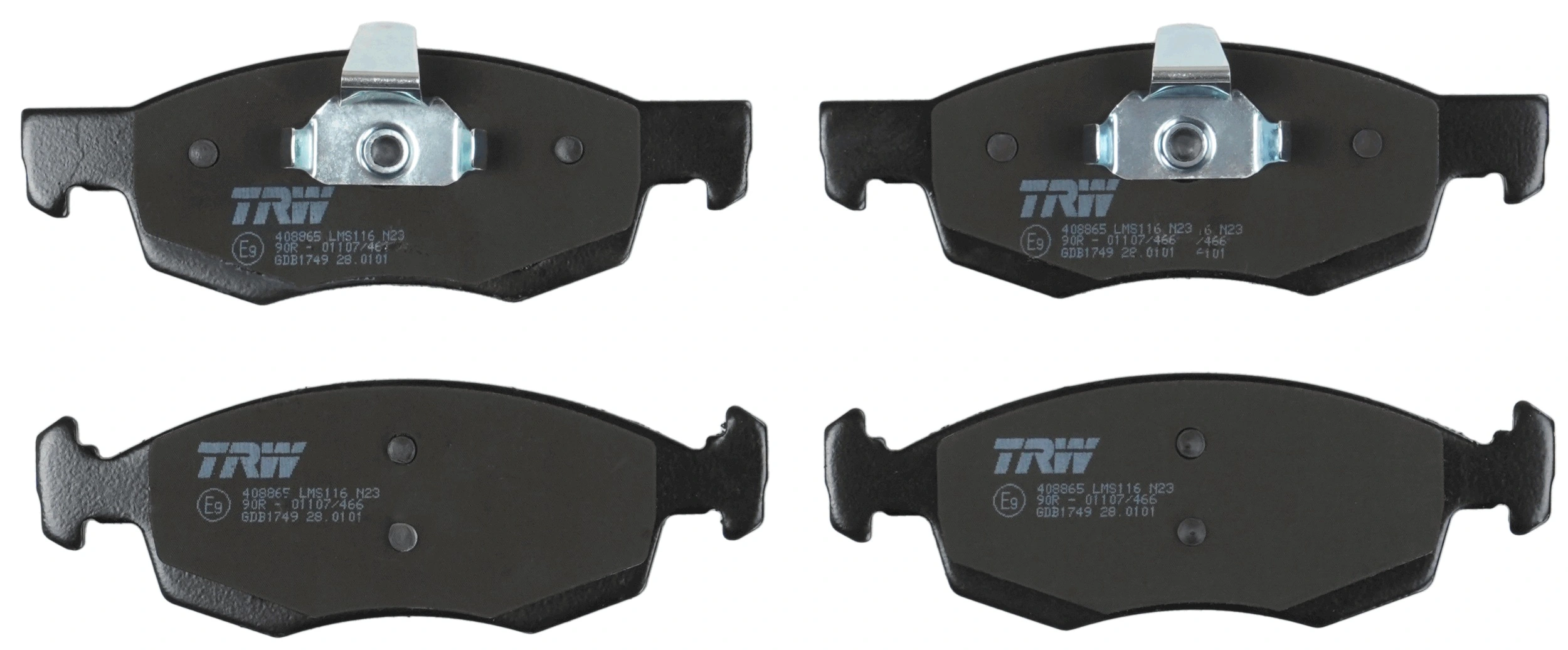 Kit de plaquettes de frein, frein à disque TRW GDB1749