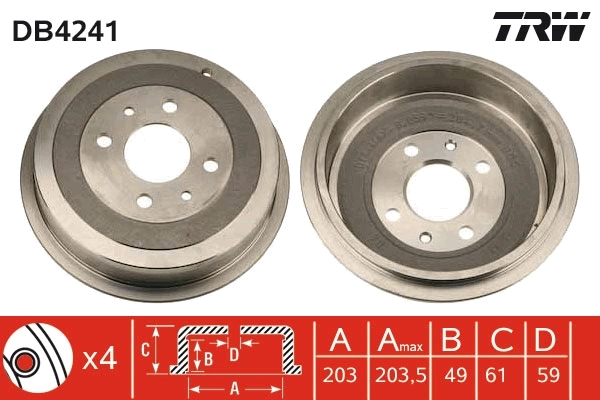 Tambour de frein TRW DB4241