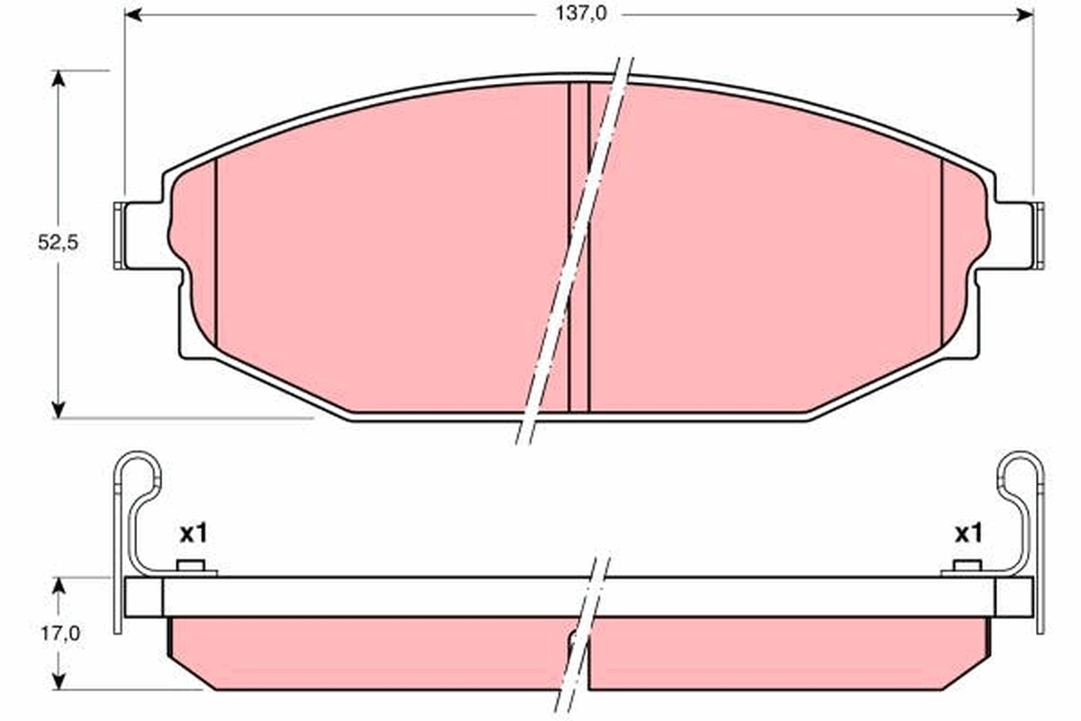 Kit de plaquettes de frein, frein à disque TRW GDB3232