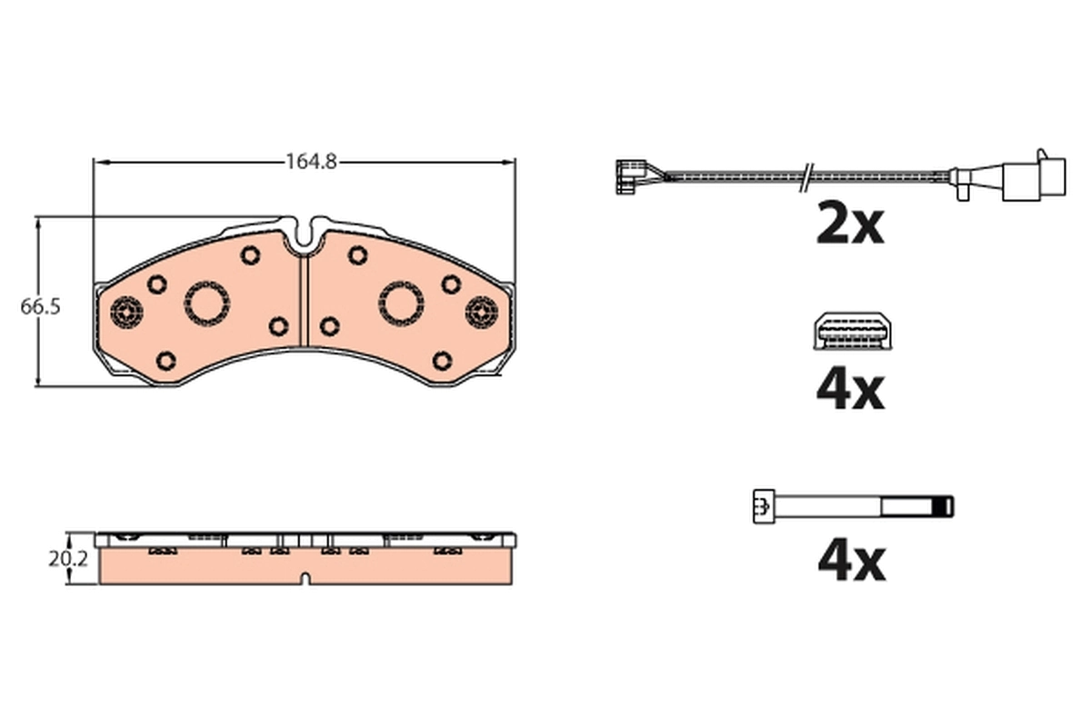 Kit de plaquettes de frein, frein à disque TRW GDB2109