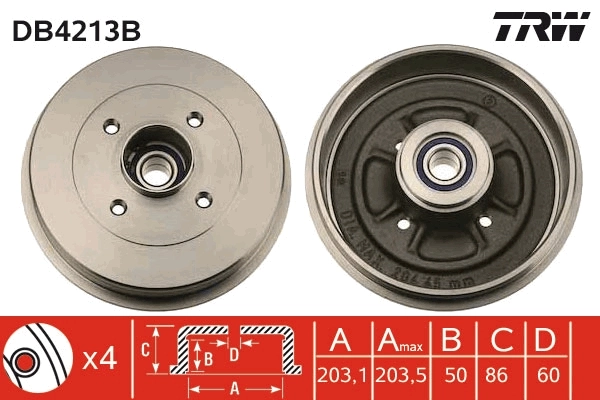 Tambour de frein TRW DB4213B