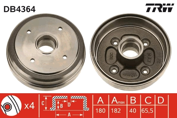 Tambour de frein TRW DB4364