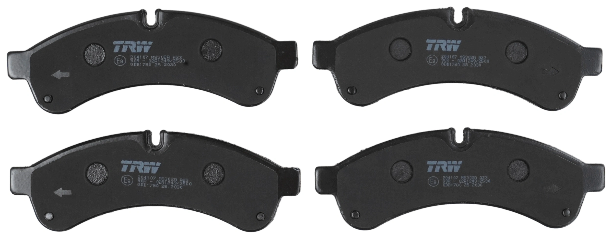 Kit de plaquettes de frein, frein à disque TRW GDB1780
