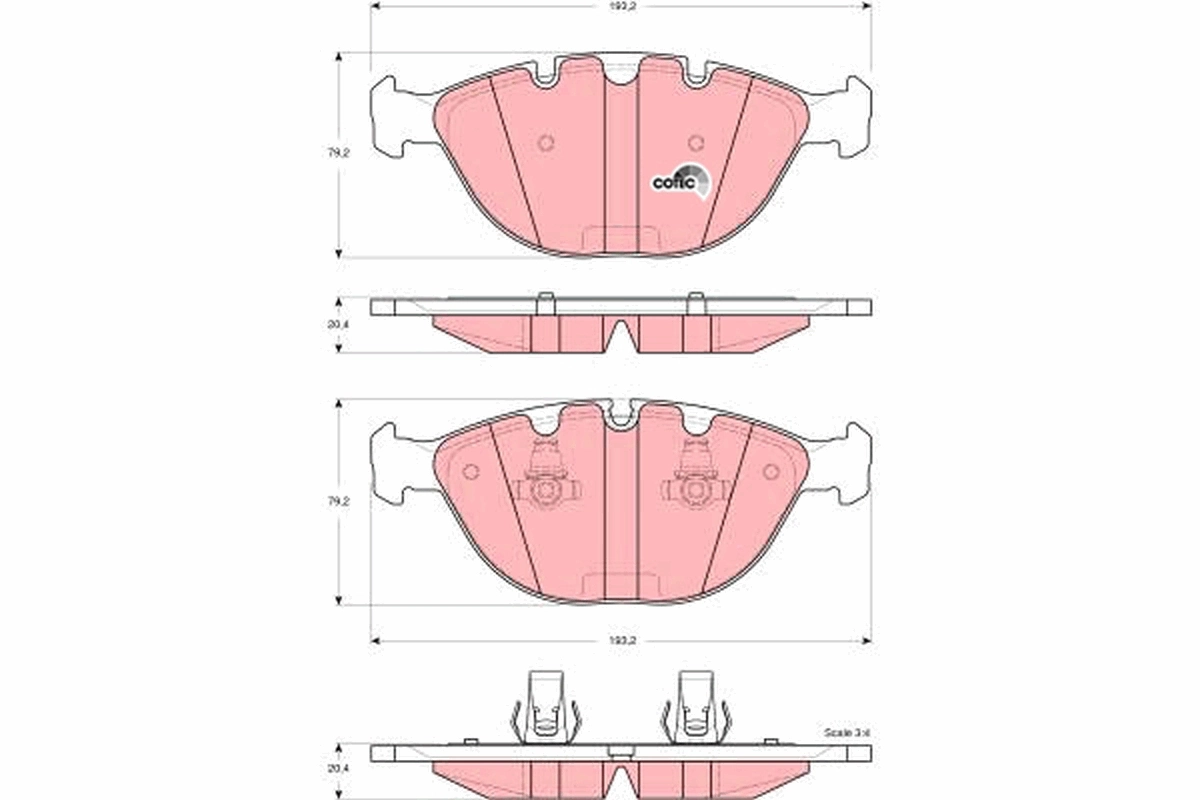 Kit de plaquettes de frein, frein à disque TRW GDB1529