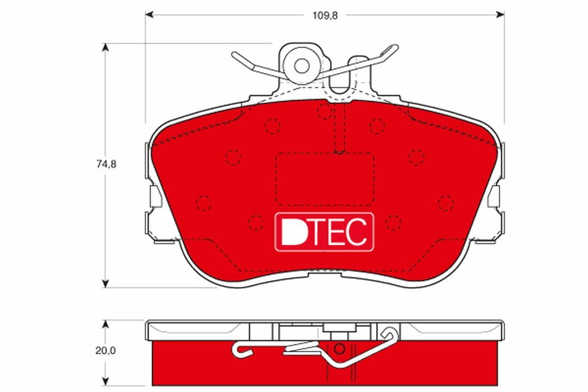 Kit de plaquettes de frein, frein à disque TRW GDB1094DTE