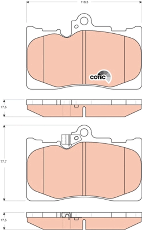 Kit de plaquettes de frein, frein à disque TRW GDB3398