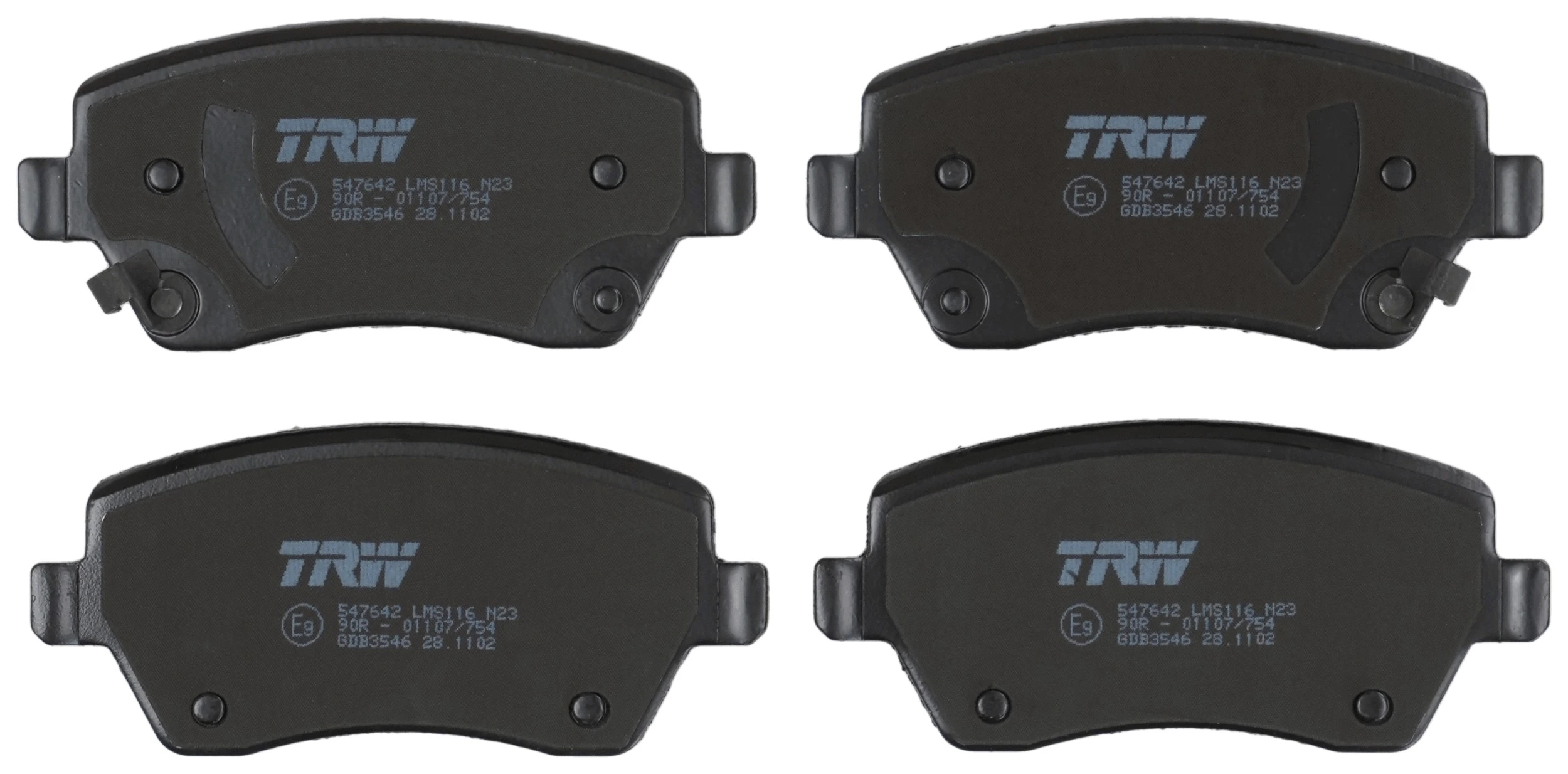 Kit de plaquettes de frein, frein à disque TRW GDB3546