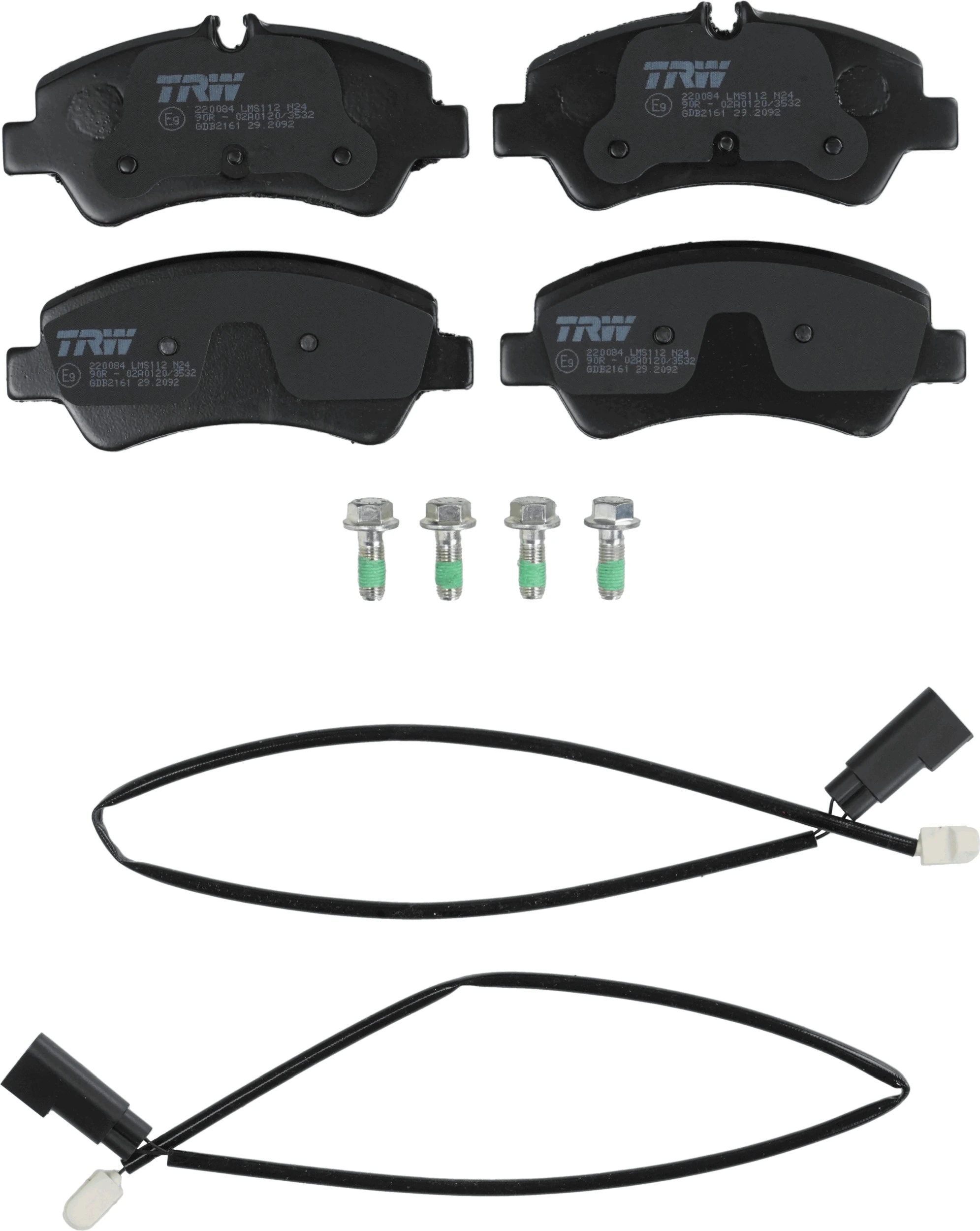 Kit de plaquettes de frein, frein à disque TRW GDB2161