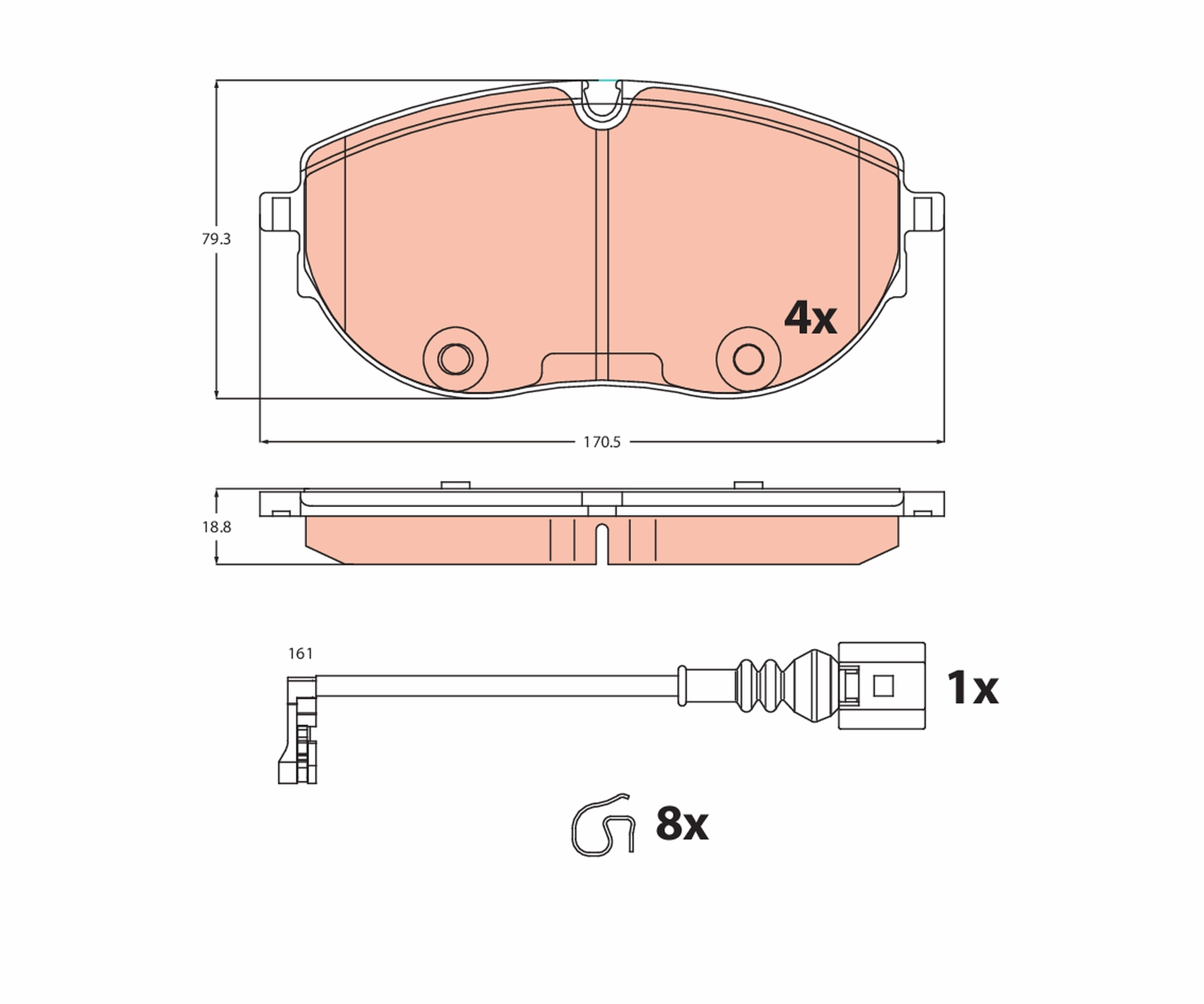 KLOCKI HAM. VW P. CALIFORNIA/MULTIVAN/T6 2,0 TSI/TDI 15-20