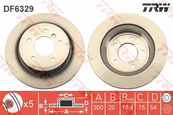 Disque de frein TRW DF6329