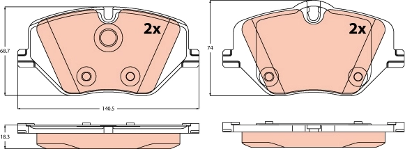 KLOCKI HAM. BMW P. 2/5/X1 1,5-2,0 21-