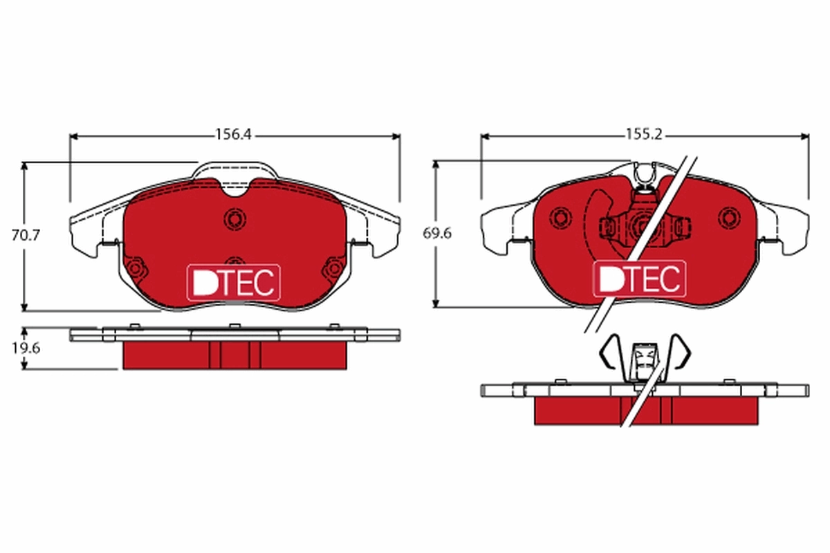 Kit de plaquettes de frein, frein à disque TRW GDB1613DTE
