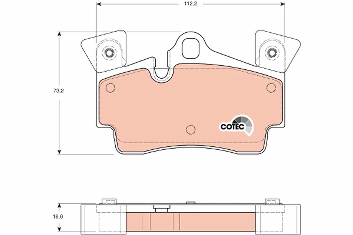 Kit de plaquettes de frein, frein à disque TRW GDB1652
