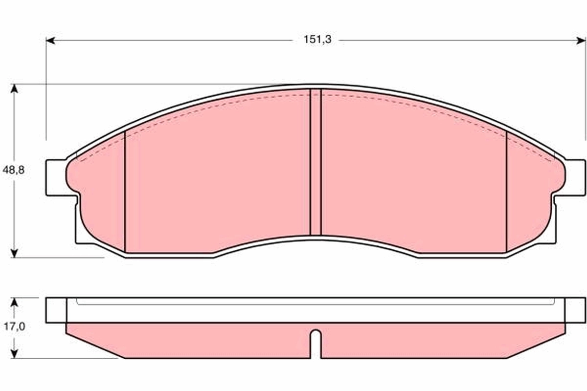 Kit de plaquettes de frein, frein à disque TRW GDB3107