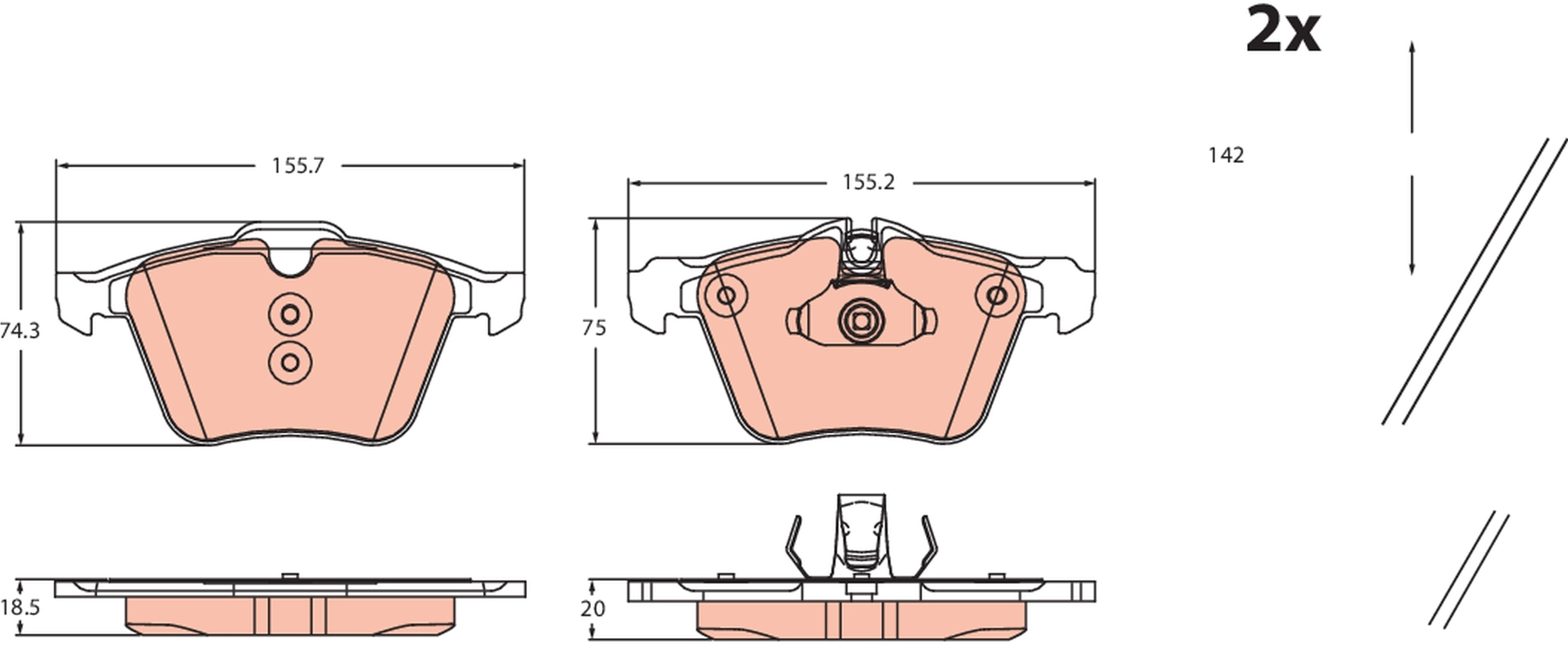 KLOCKI HAM. JAGUAR P. F-TYPE/XF 2,0-5,0 V8 12-