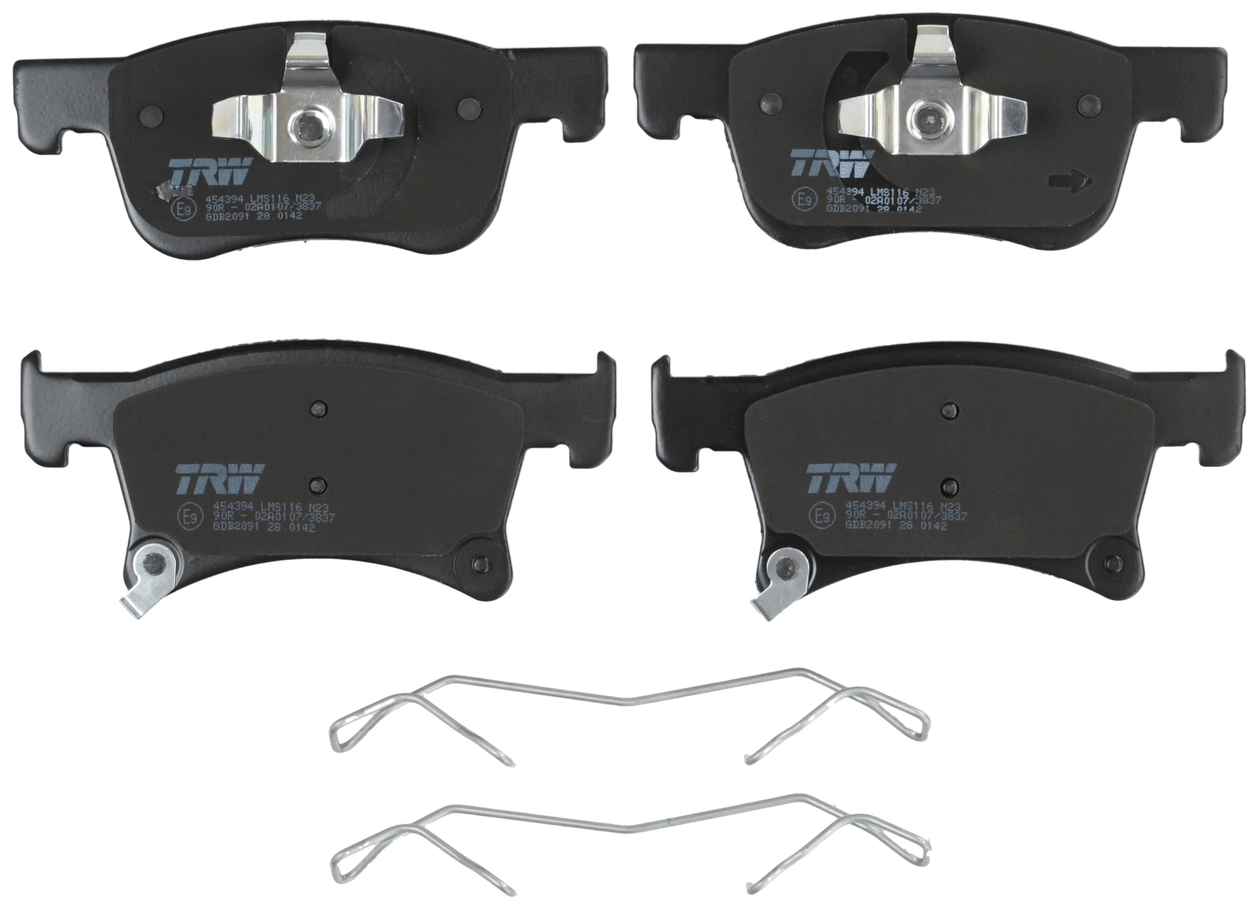 Kit de plaquettes de frein, frein à disque TRW GDB2091