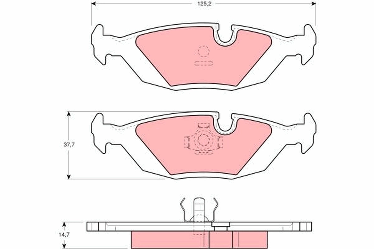 Kit de plaquettes de frein, frein à disque TRW GDB1068