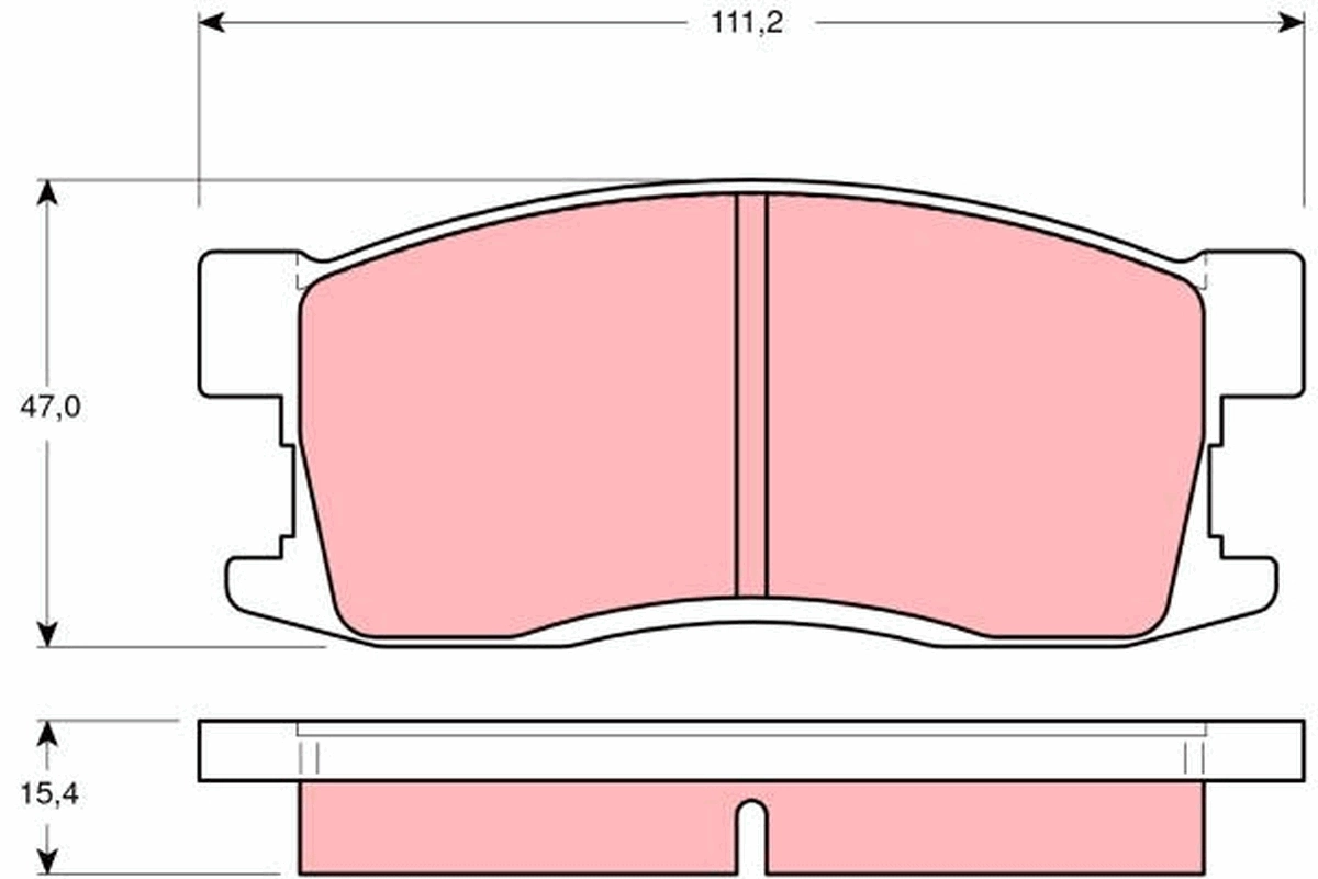 Kit de plaquettes de frein, frein à disque TRW GDB3094