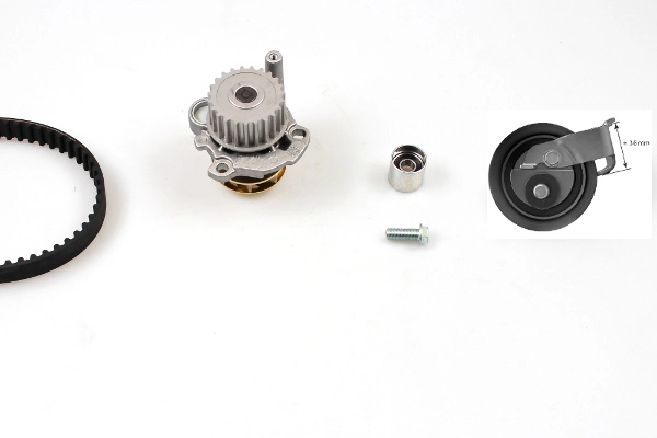 Pompe à eau + kit de courroie crantée HEPU PK05472